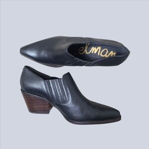 Sam Edelman Walton Leather Booties Black Size 8 M